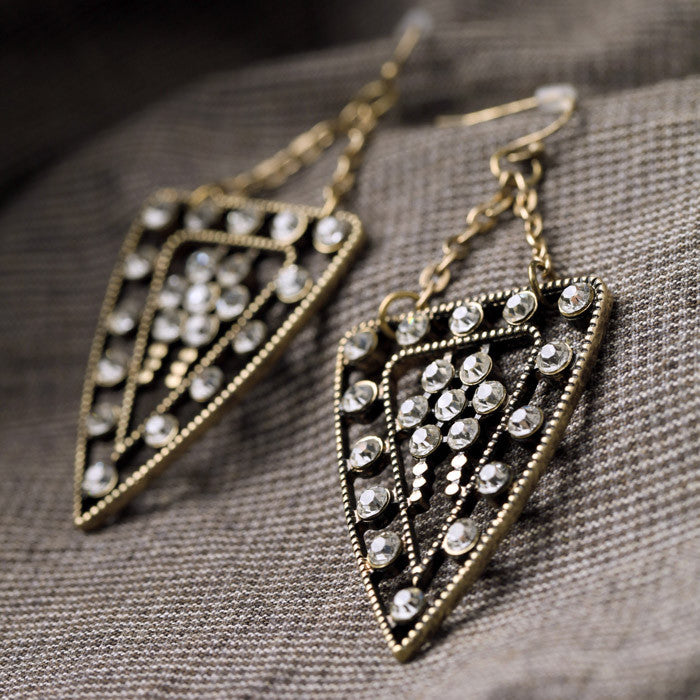 Vintage Triangle Drop Earrings