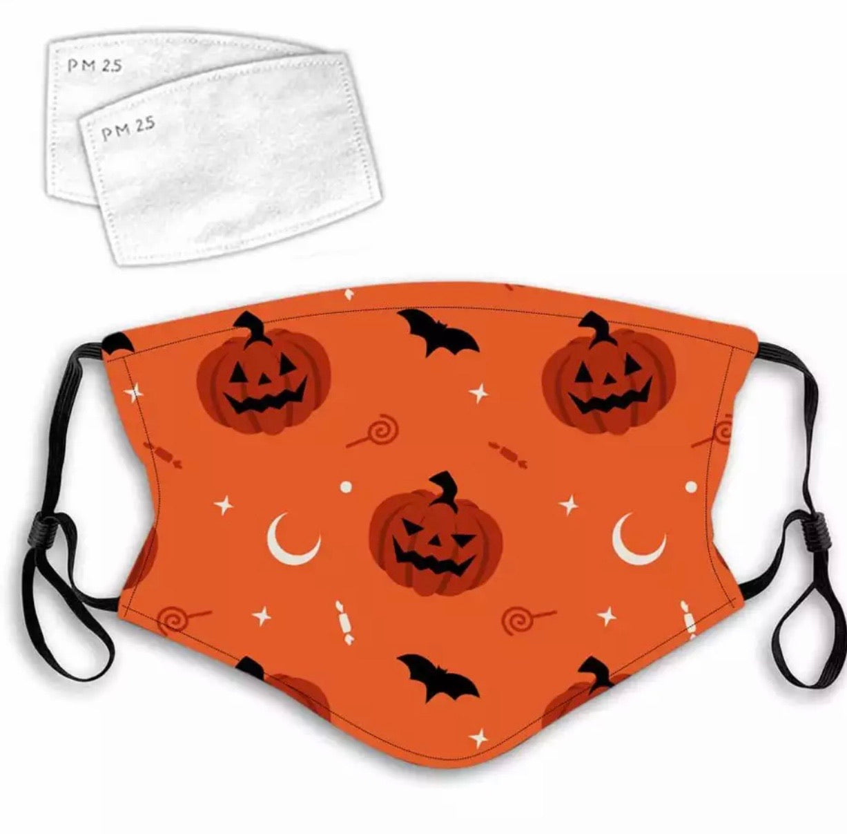 Halloween Reusable Face Mask with Replaceable Filters