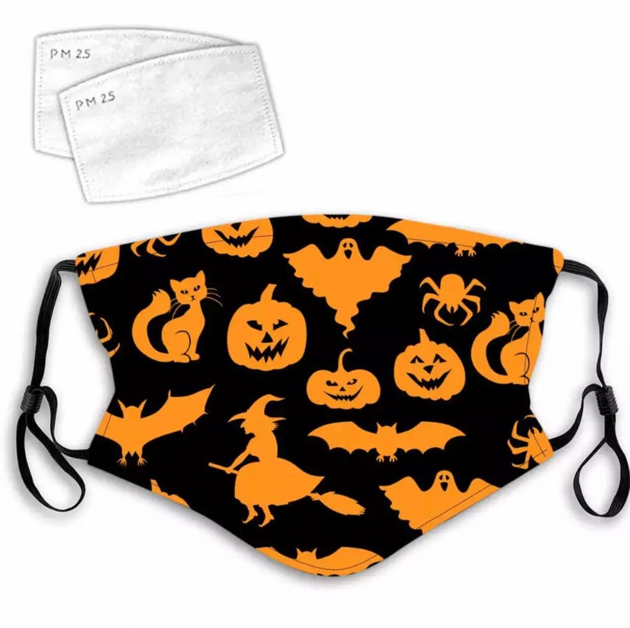 Halloween Reusable Face Mask with Replaceable Filters